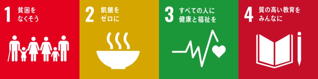 SDGsのゴール ①・②・③・④