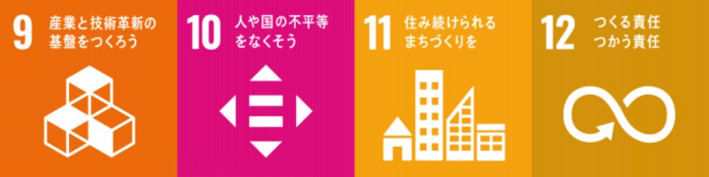SDGsのゴール ⑨・⑩・⑪・⑫