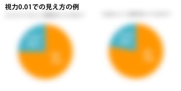 視力0.01での見え方の違い
