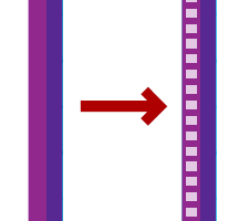 図形に縁取りを入れた例