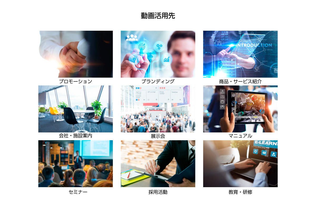 動画コンテンツの様々な活用先